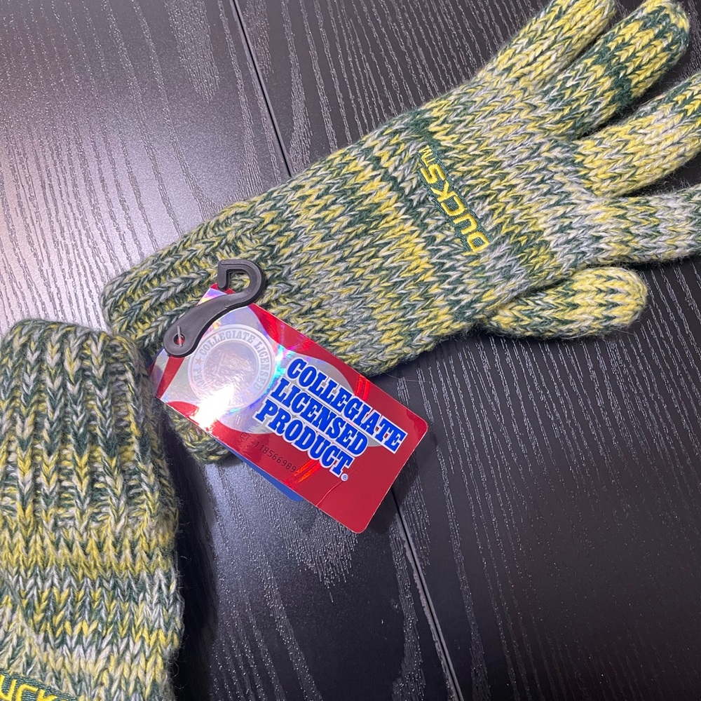 Forever Collectibles Oregon Ducks Green and Yellow Knit Gloves